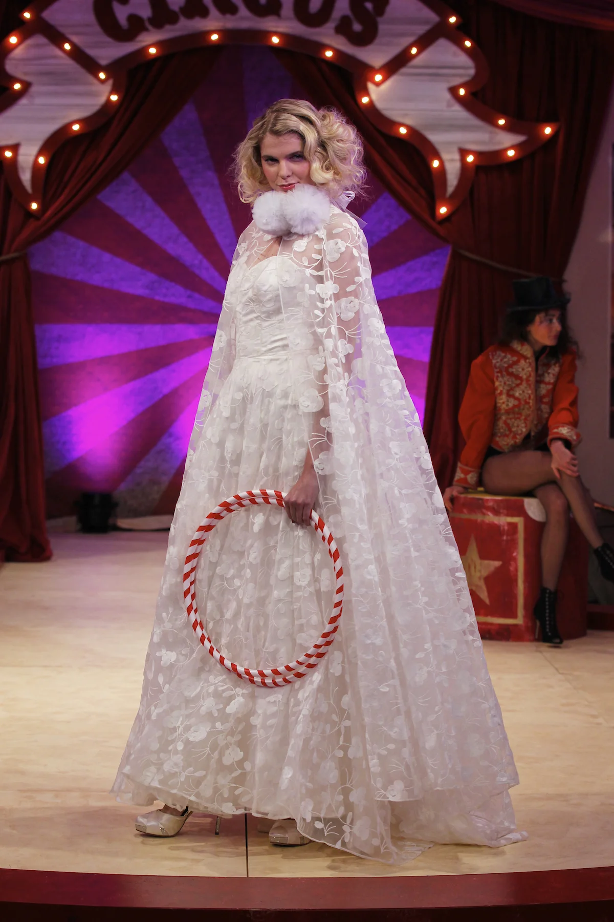 Esme dress & cape | Halfpenny London wedding dress on the Brides the Show catwalk