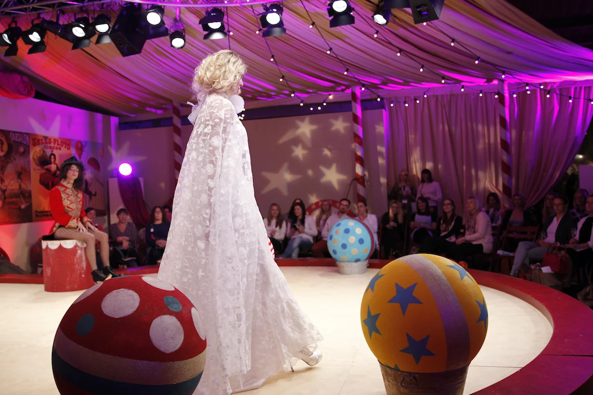 Esme dress & cape | Halfpenny London wedding dress on the Brides the Show catwalk