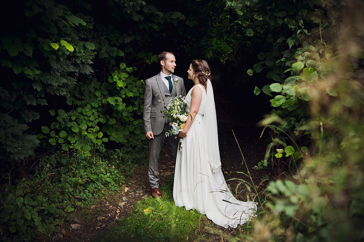 Beautiful bride Lucy wore a wedding dress by Halfpenny London