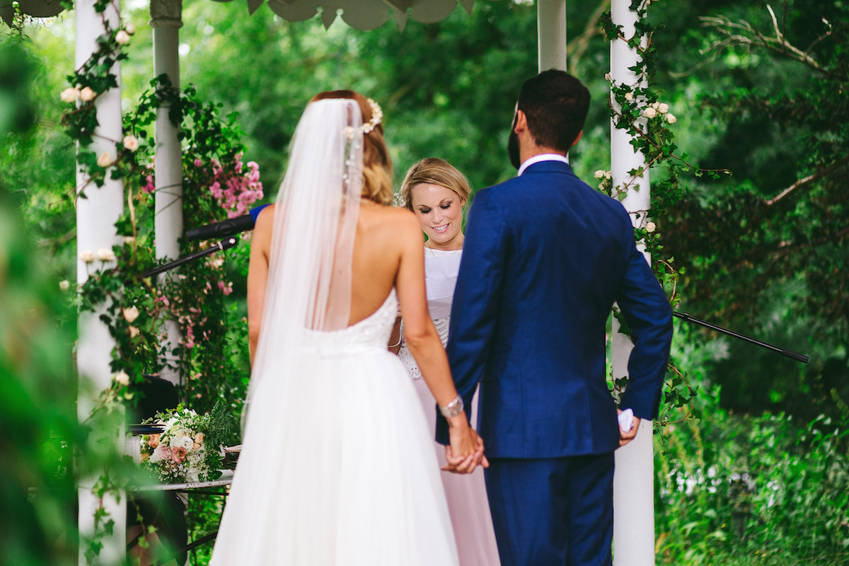 Beautiful bride Alexina wore a wedding dress by Halfpenny London