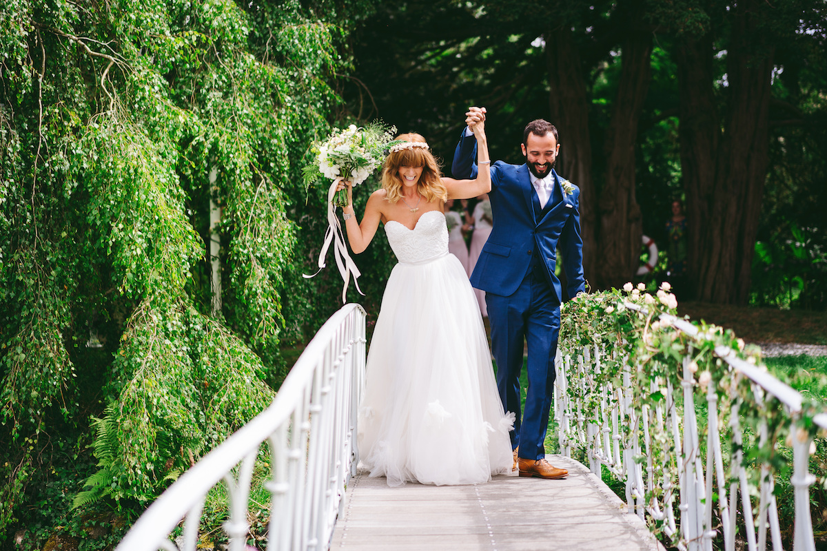 Beautiful bride Alexina wore a wedding dress by Halfpenny London