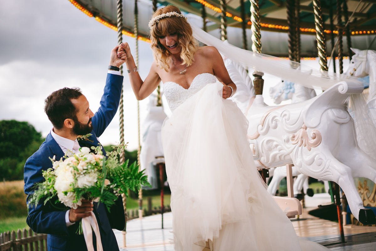 Beautiful bride Alexina wore a wedding dress by Halfpenny London