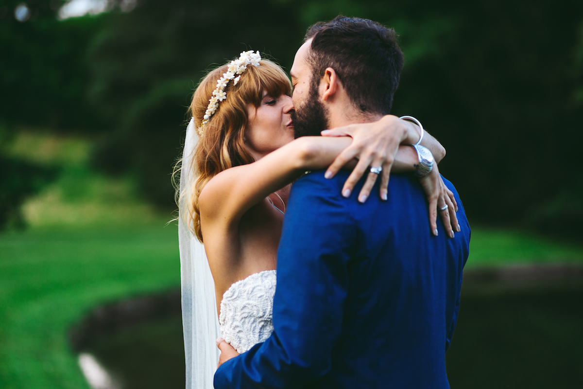 Beautiful bride Alexina wore a wedding dress by Halfpenny London