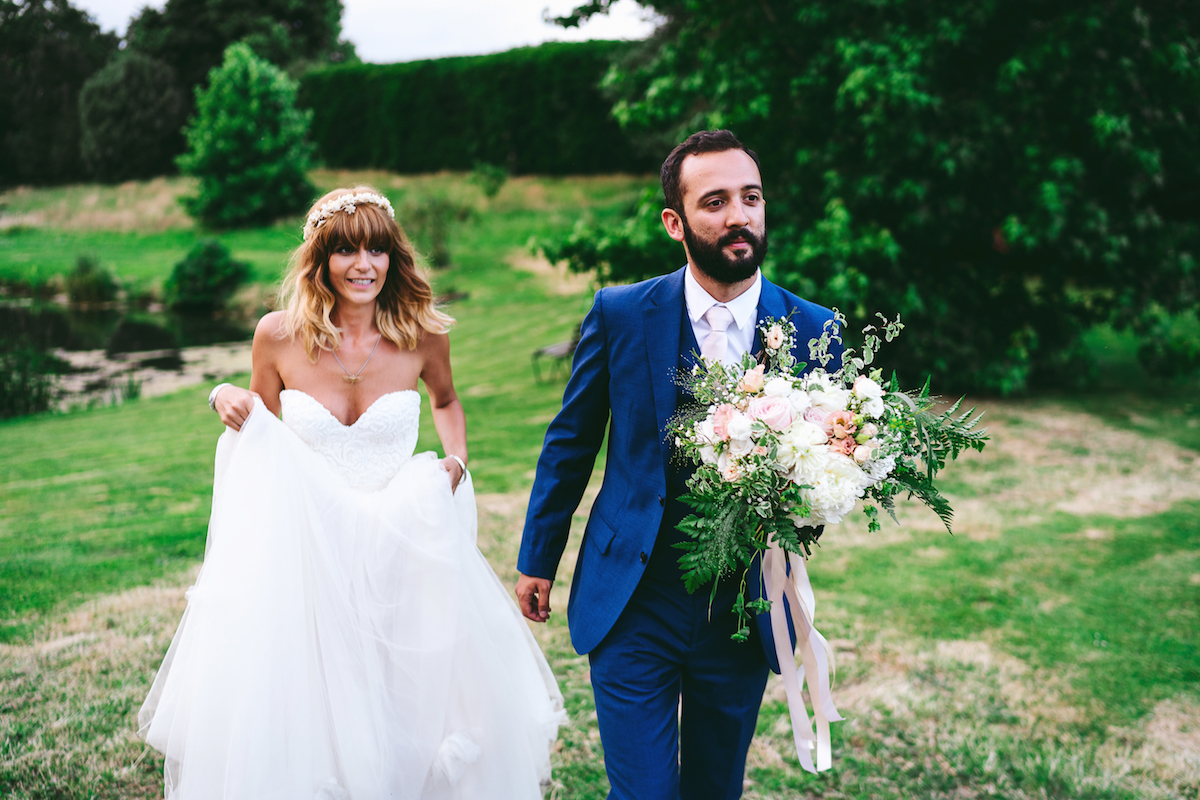 Beautiful bride Alexina wore a wedding dress by Halfpenny London
