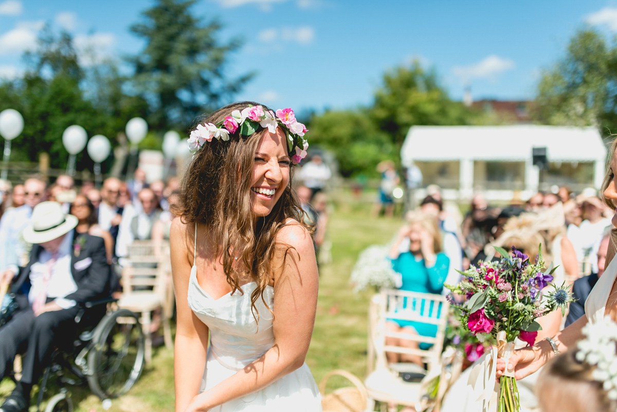 Gorgeous bride Sarah wore a wedding dress by Halfpenny London