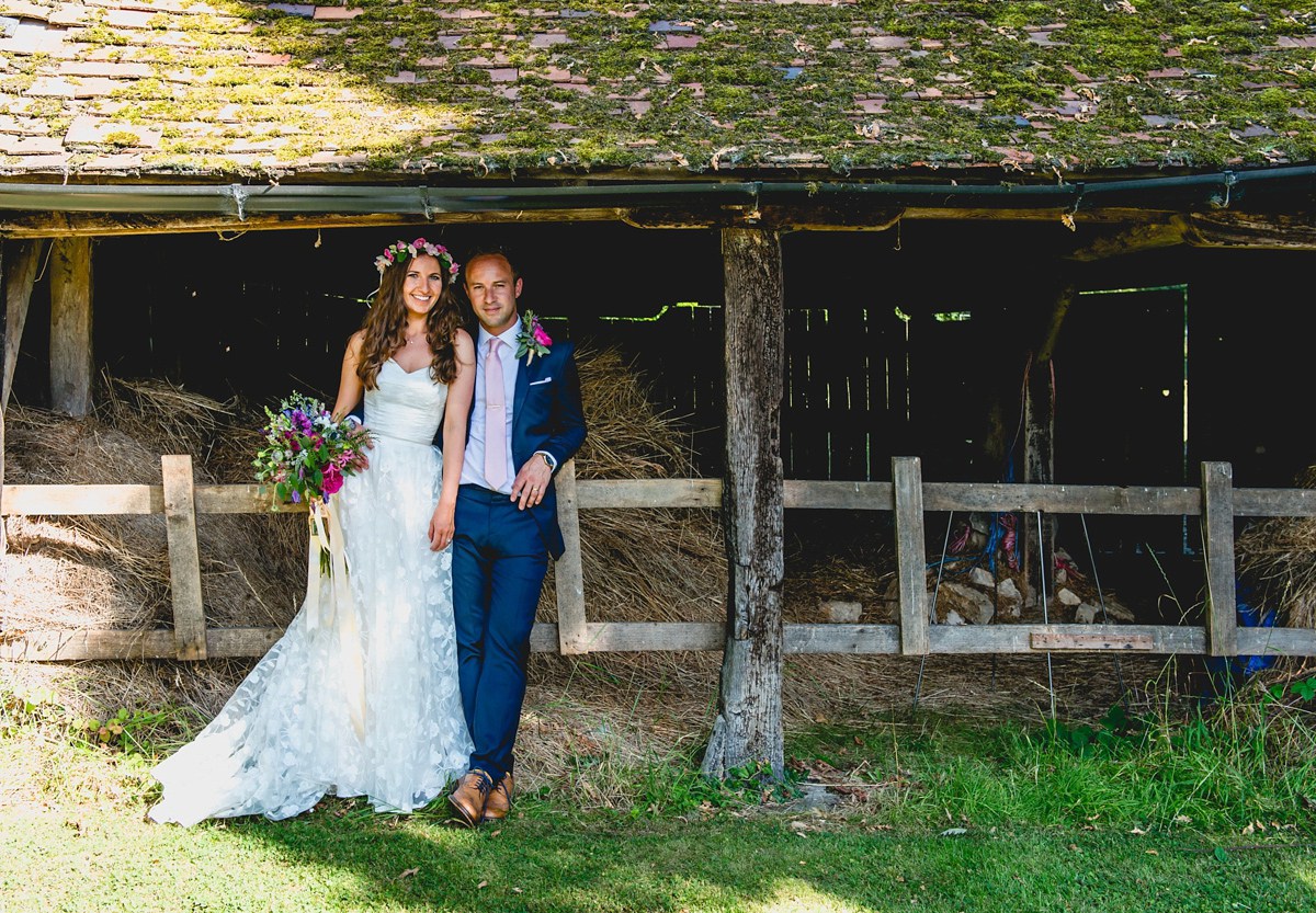 Gorgeous bride Sarah wore a wedding dress by Halfpenny London