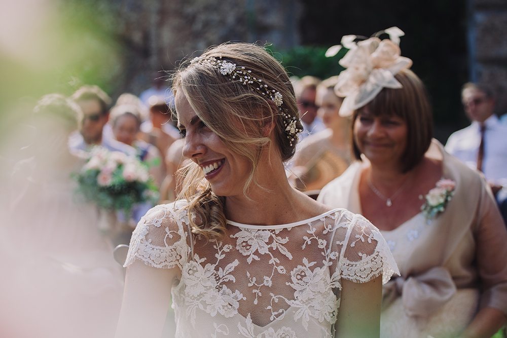 Beautiful bride Louise wore a wedding dress by Halfpenny London
