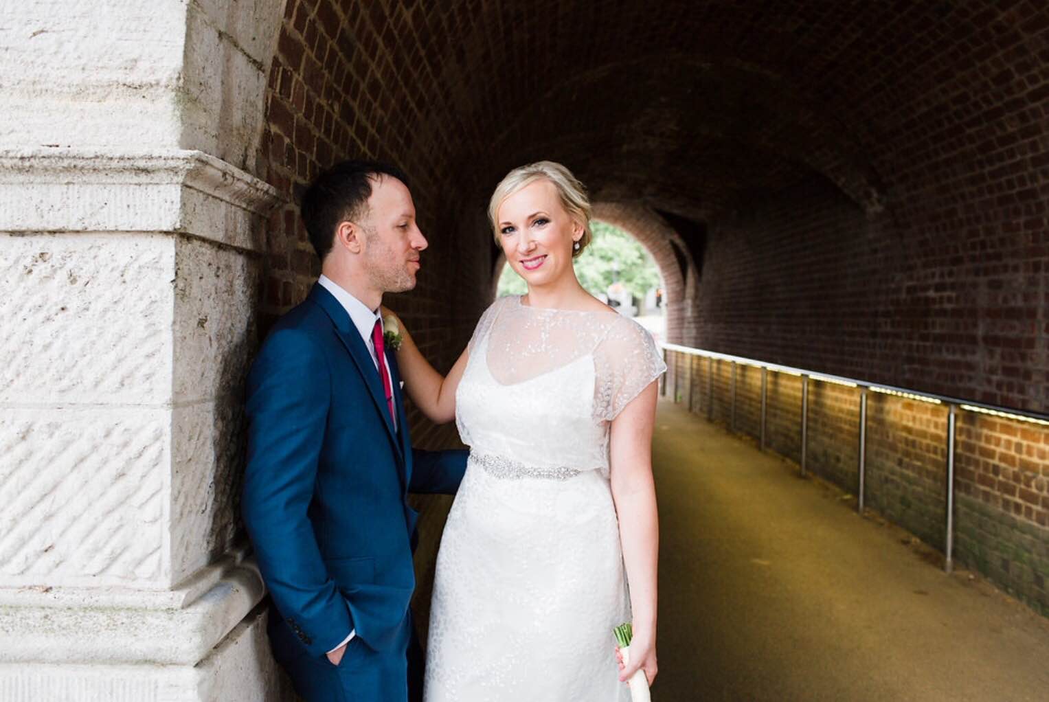 Gorgeous bride Natalie wears a wedding dress by Halfpenny London