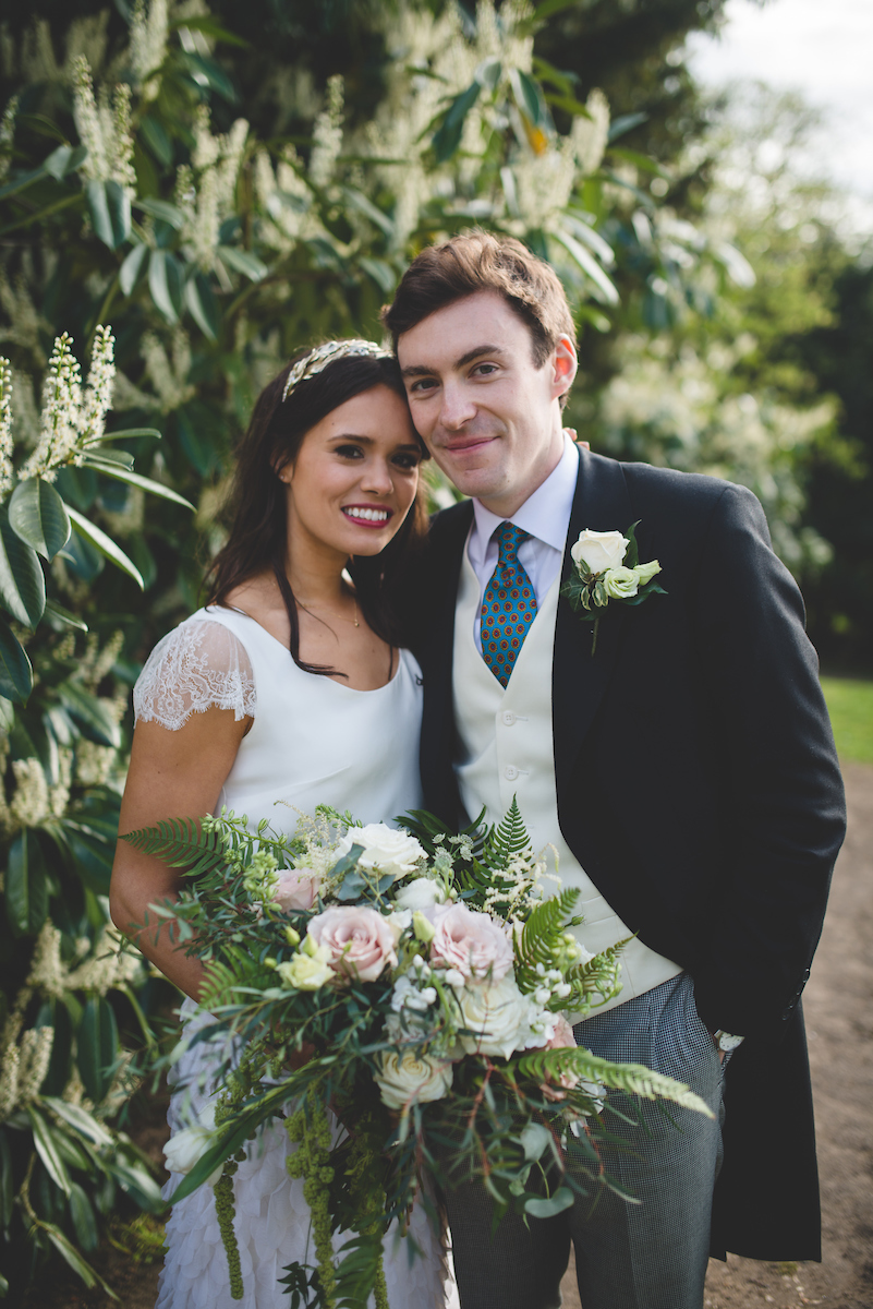 Beautiful bride Natasha wears a wedding dress by Halfpenny London