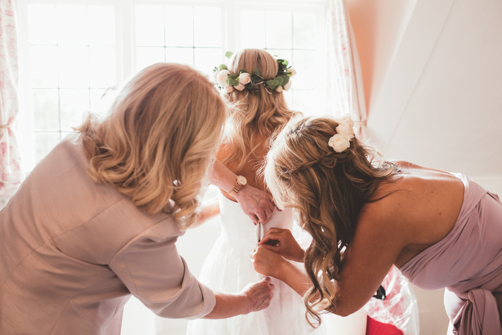 Beautiful bride Kate wore a wedding dress by Halfpenny London