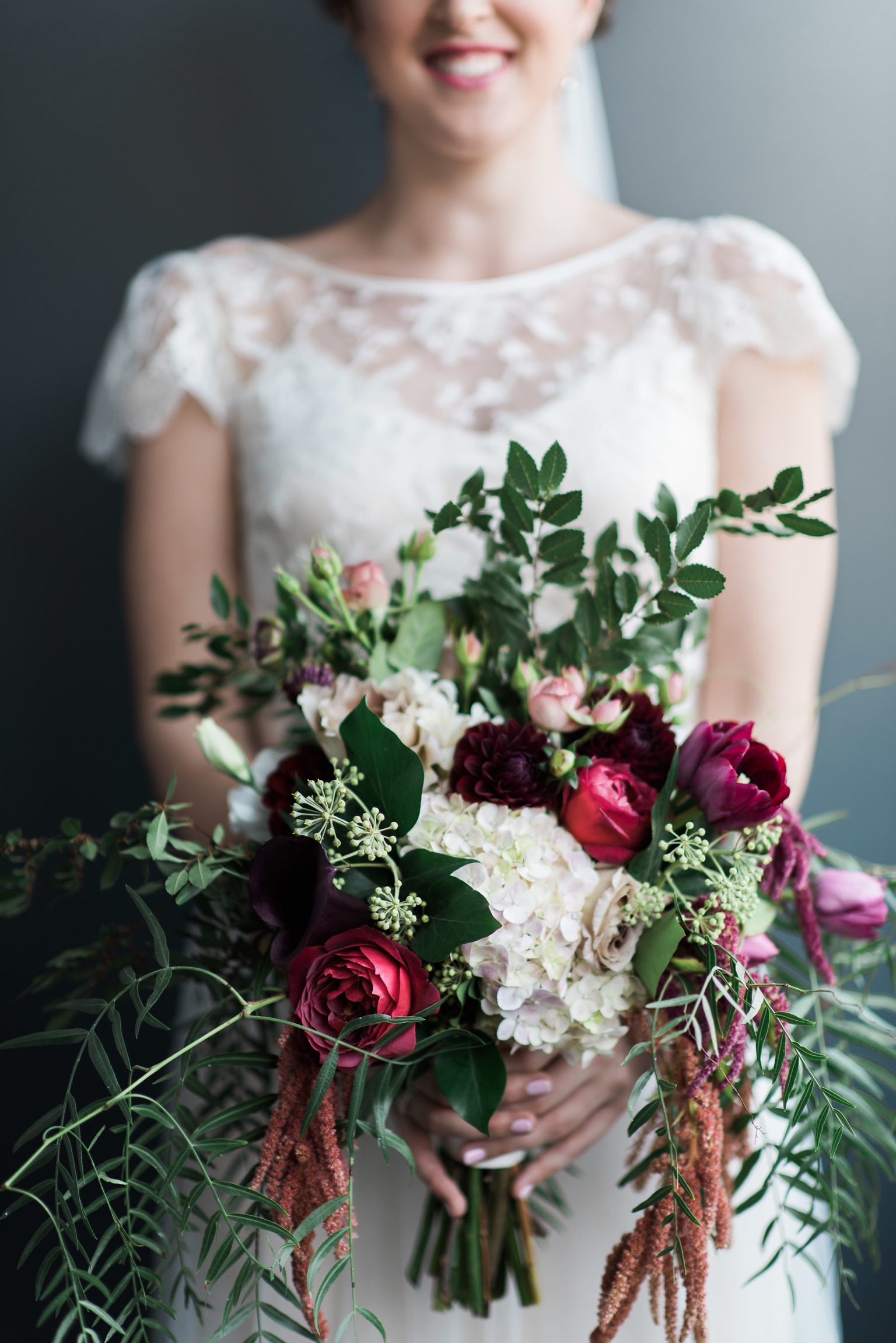 Beautiful bride Meredie wore a lace wedding dress by Halfpenny London