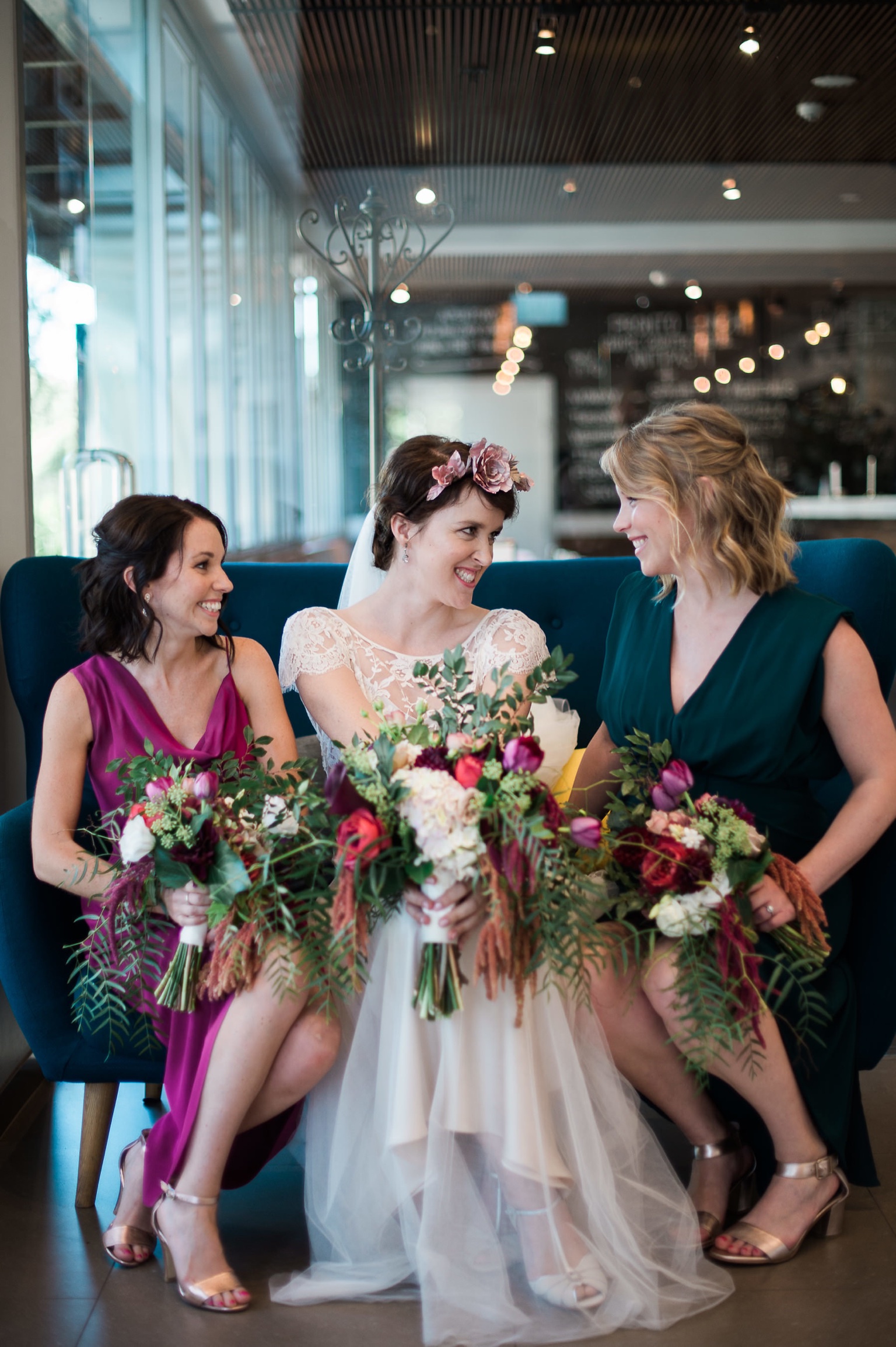 Beautiful bride Meredie wore a lace wedding dress by Halfpenny London