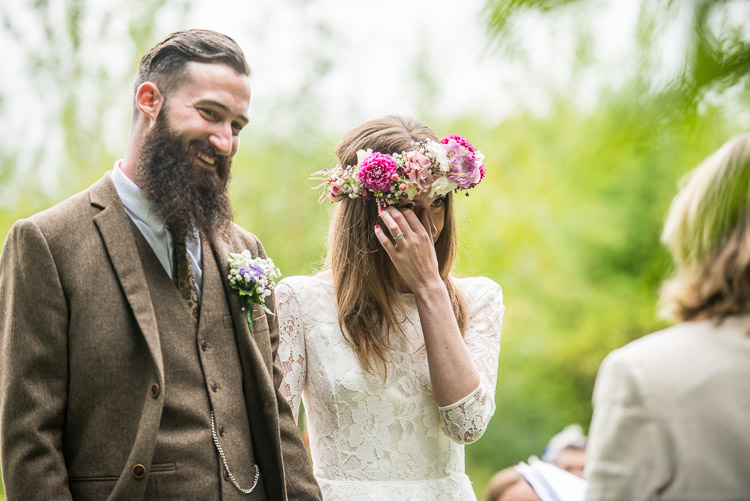Beautiful bride Rebecca wore a wedding dress by Halfpenny London