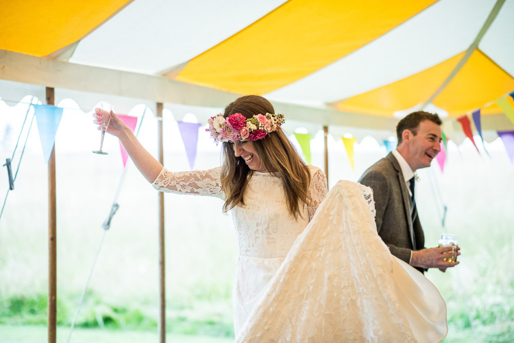 Beautiful bride Rebecca wore a wedding dress by Halfpenny London