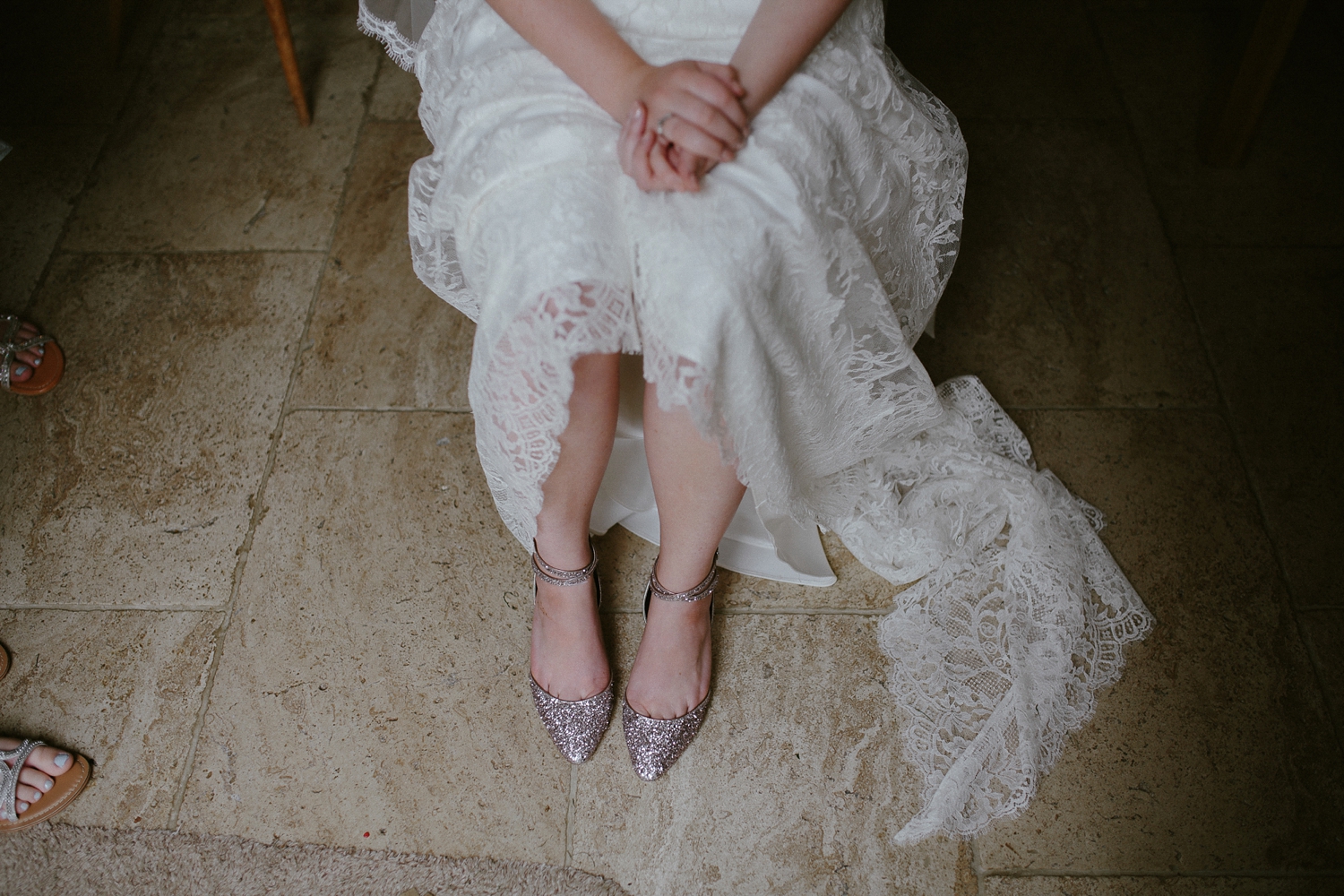 Beautiful bride Hannah wore a lace wedding dress by Halfpenny London