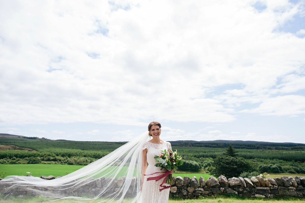 Beautiful bride Jennifer wore a wedding dress by Halfpenny London
