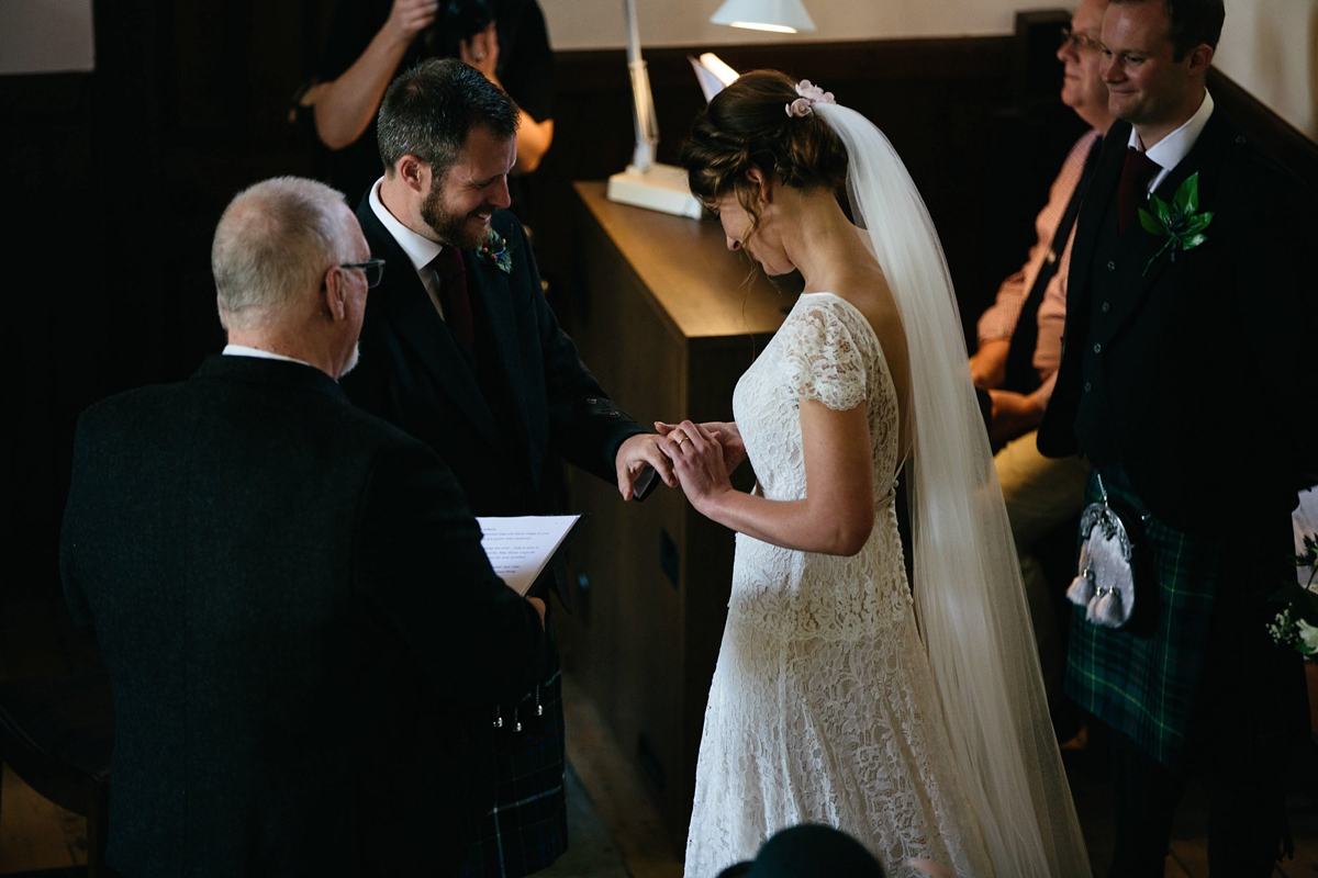 Beautiful bride Jennifer wore a wedding dress by Halfpenny London
