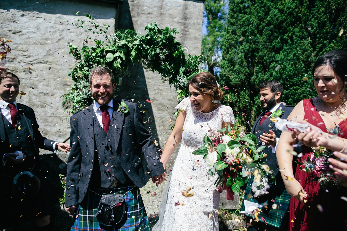 Beautiful bride Jennifer wore a wedding dress by Halfpenny London