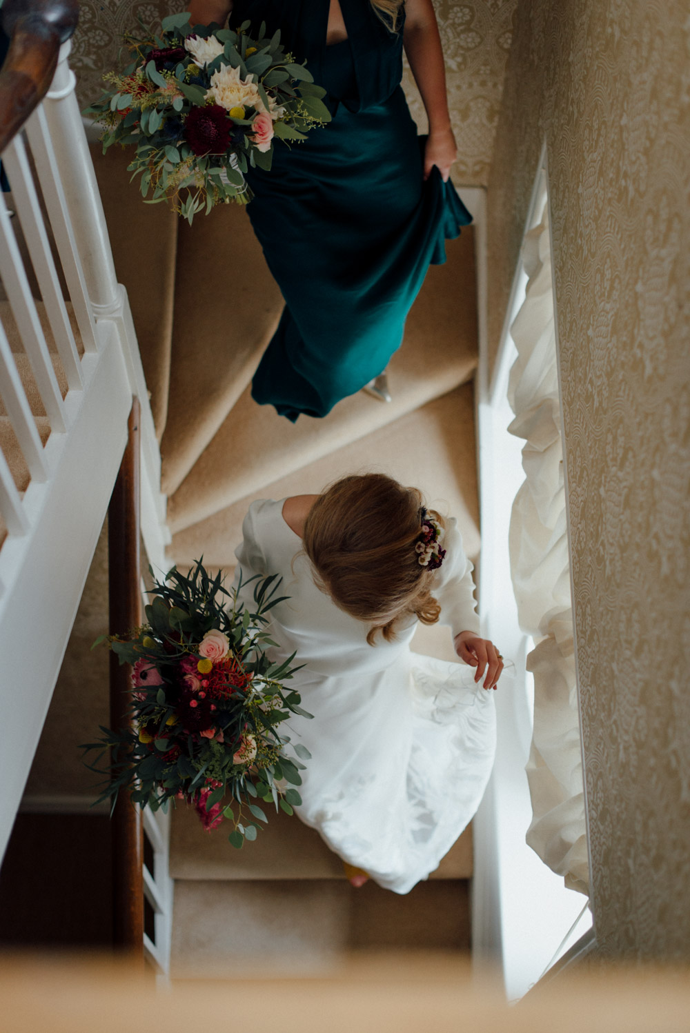Beautiful bride Joanna wore a wedding dress - actually a skirt and top - by Halfpenny London
