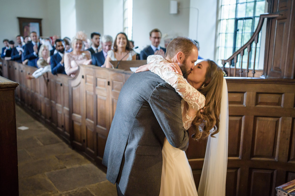 Beautiful bride Laura wore a wedding dress by Halfpenny London