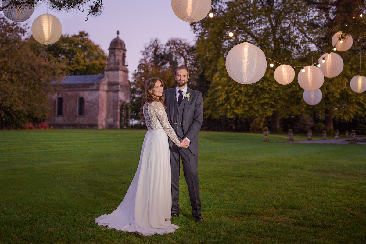 Beautiful bride Laura wore a wedding dress by Halfpenny London