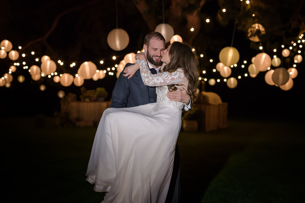 Beautiful bride Laura wore a wedding dress by Halfpenny London