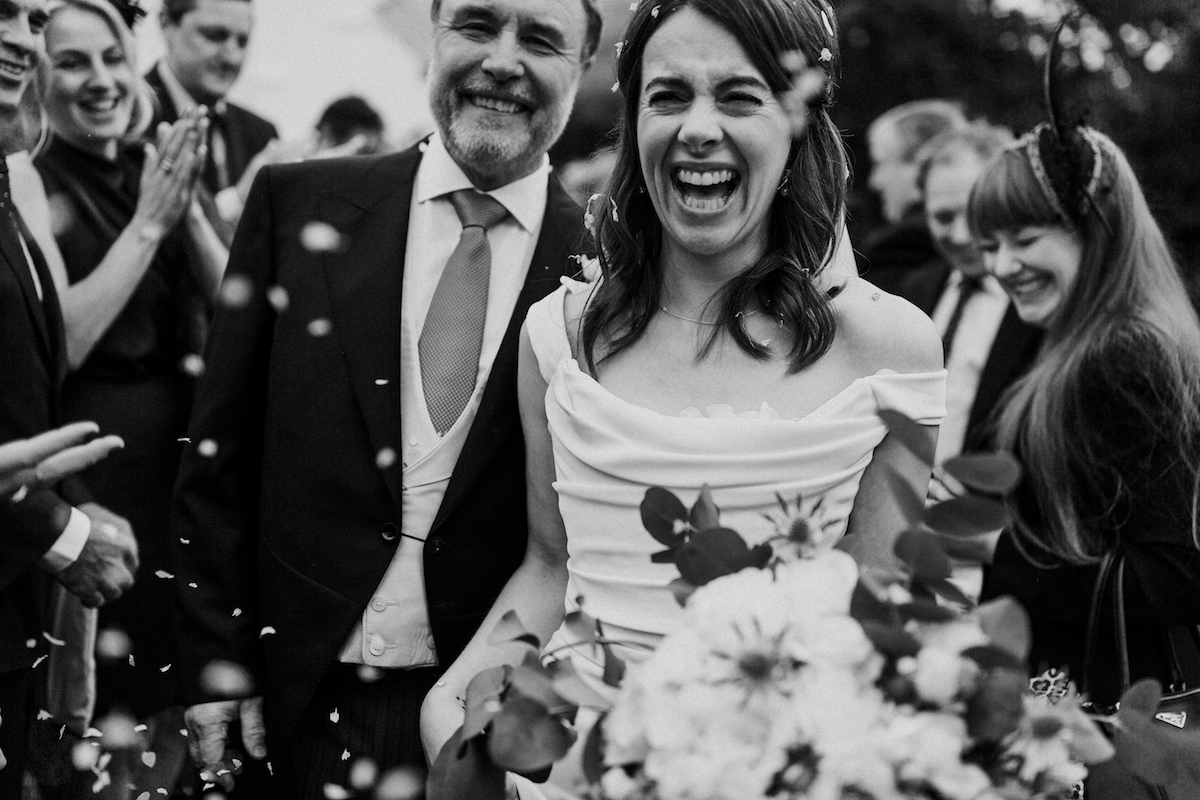 Beautiful bride Katie wore a wedding dress by Halfpenny London