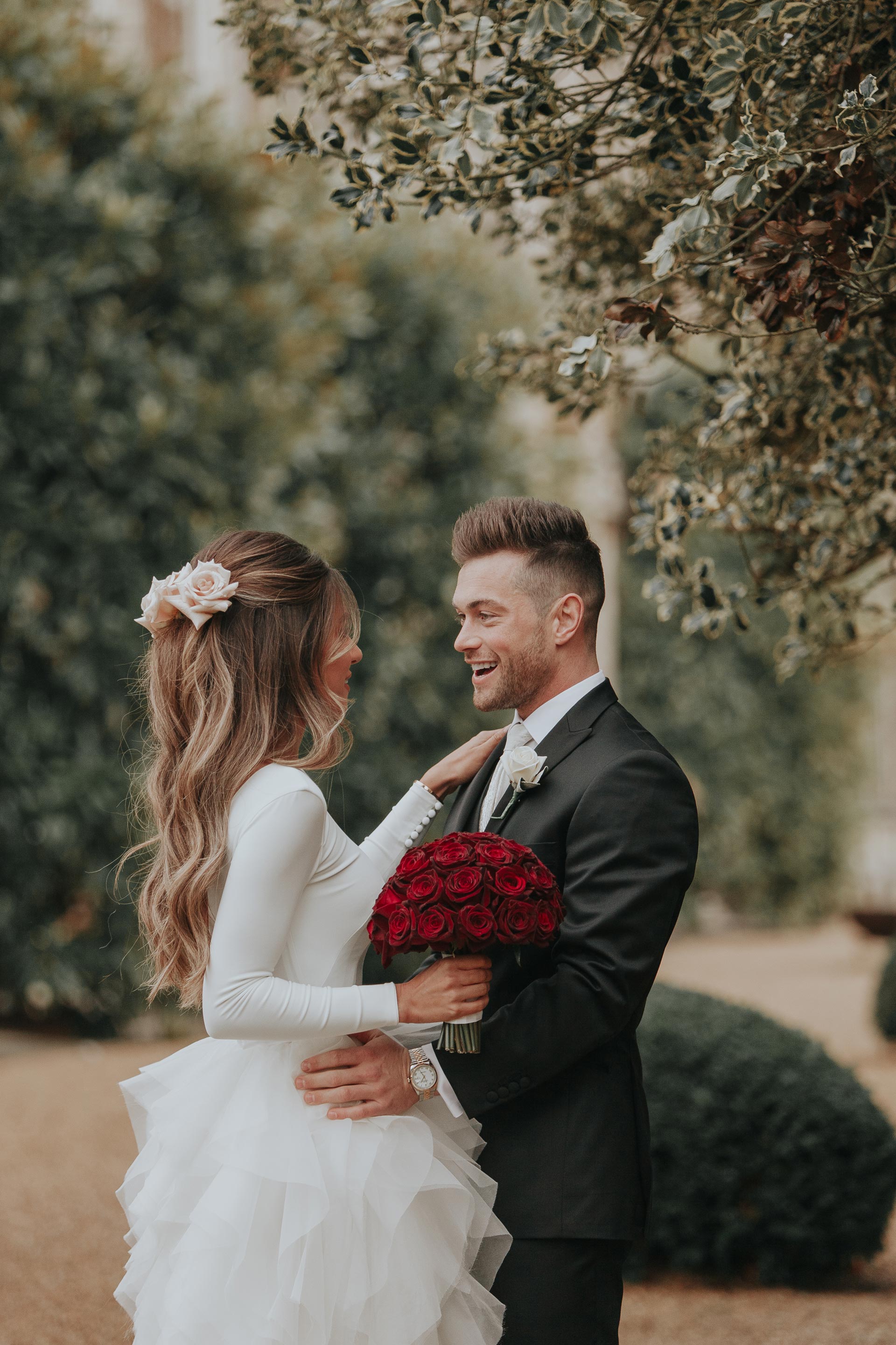 Gorgeous bride Lydia Elise Millen wore a wedding dress by Halfpenny London | Image by Wish Wish Weddings