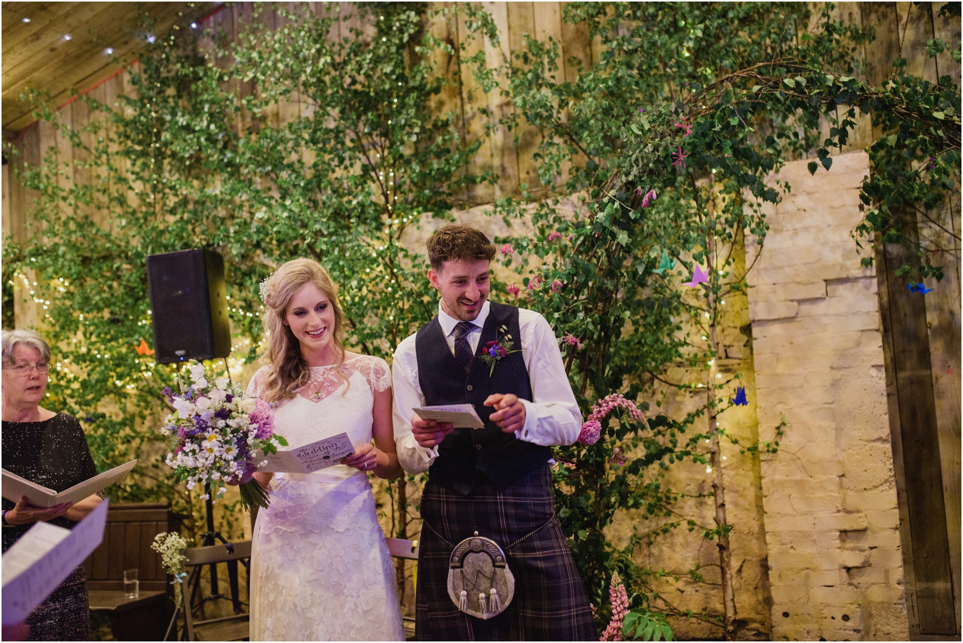Beautiful bride Fiona wore a lace wedding dress by Halfpenny London