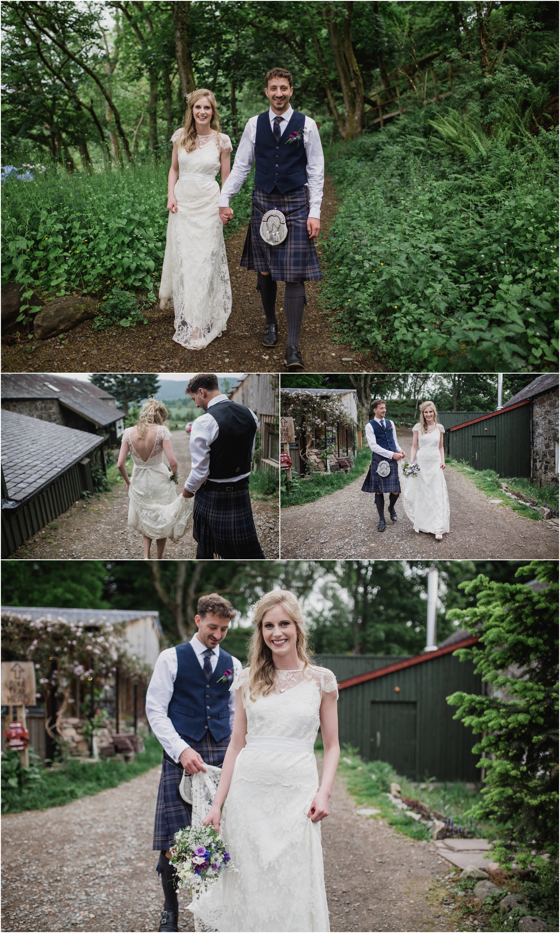 Beautiful bride Fiona wore a lace wedding dress by Halfpenny London