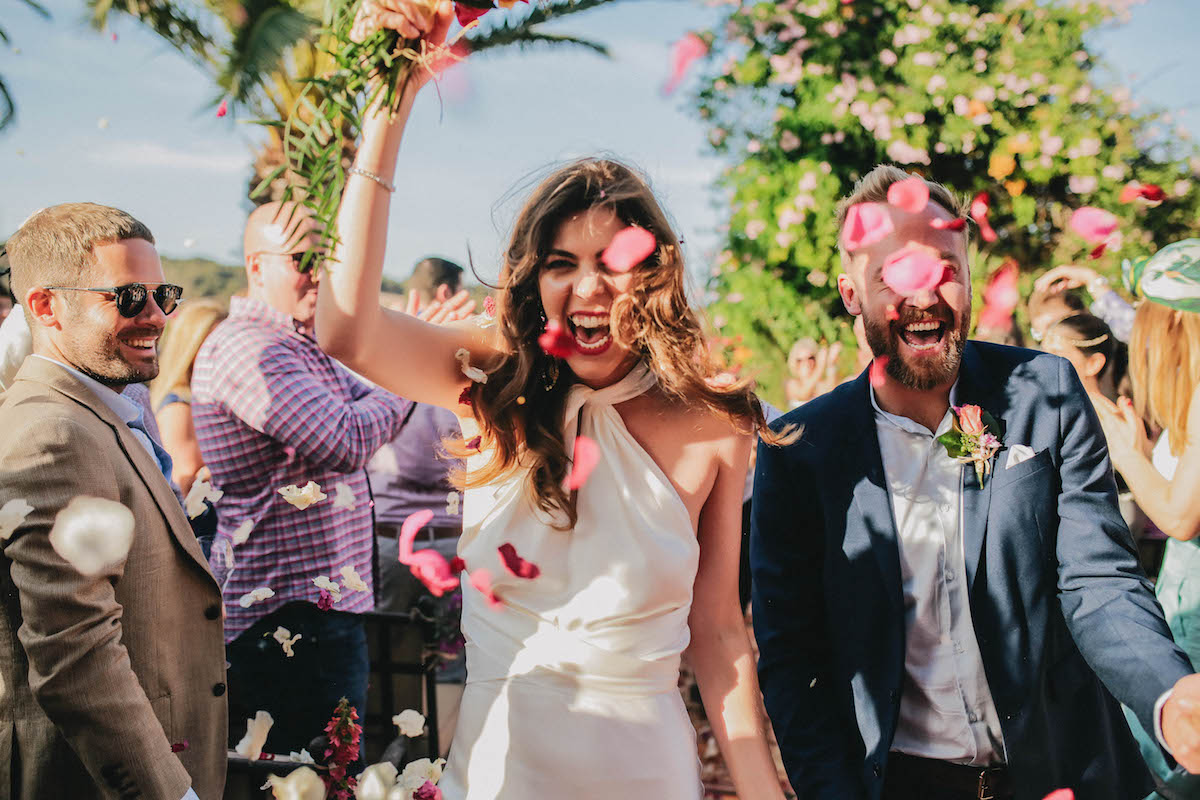 Beautiful bride Heather wore a wedding dress by Halfpenny London