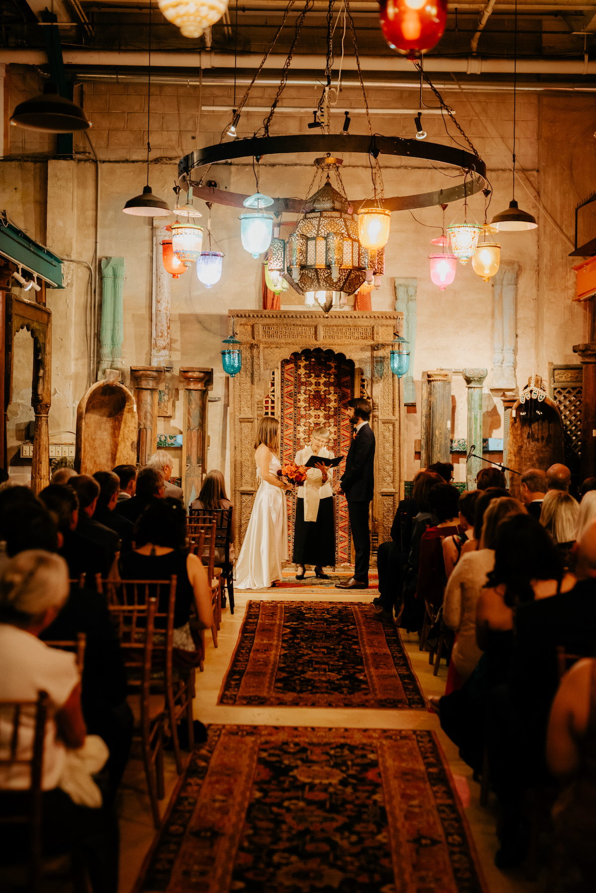 Beautiful bride Sara wore Halfpenny London bridal separates from Net-A-Porter | Wedding dress by Halfpenny London