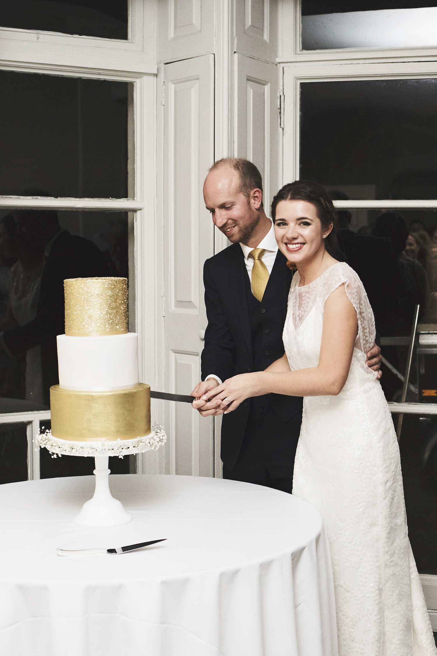 Beautiful bride Claire wore a wedding dress by Halfpenny London