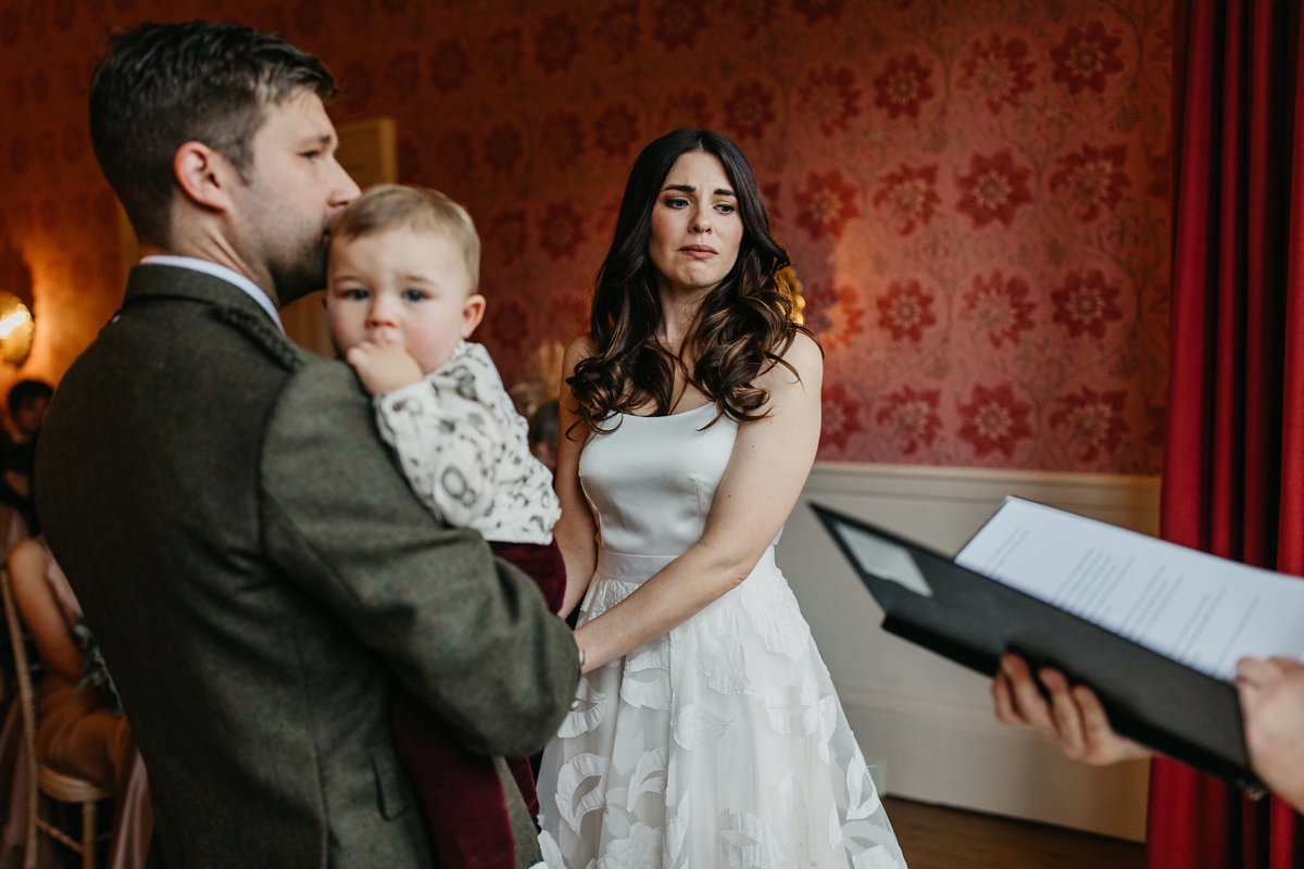 Beautiful bride Heather wore bridal separates by Halfpenny London