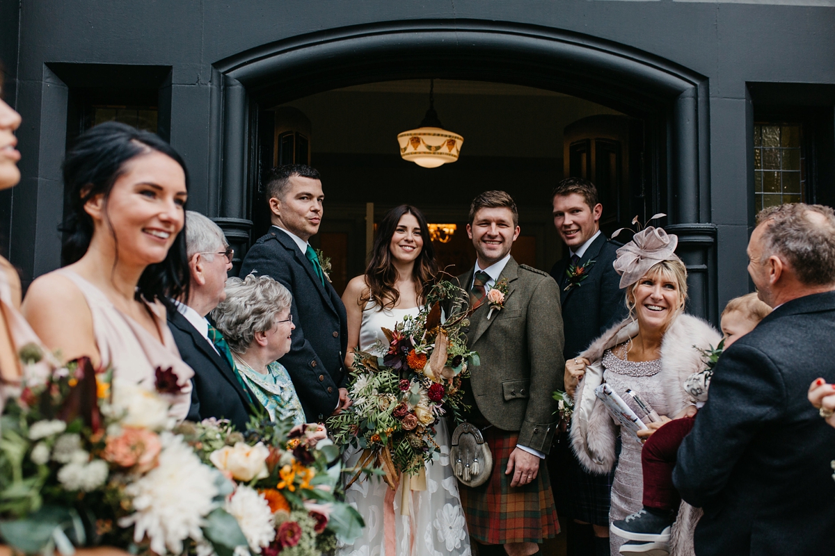 Beautiful bride Heather wore bridal separates by Halfpenny London