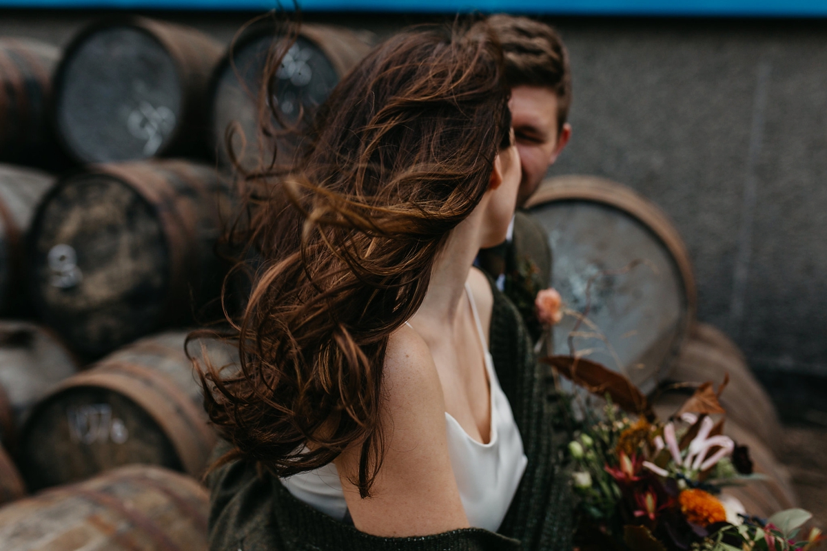Beautiful bride Heather wore bridal separates by Halfpenny London