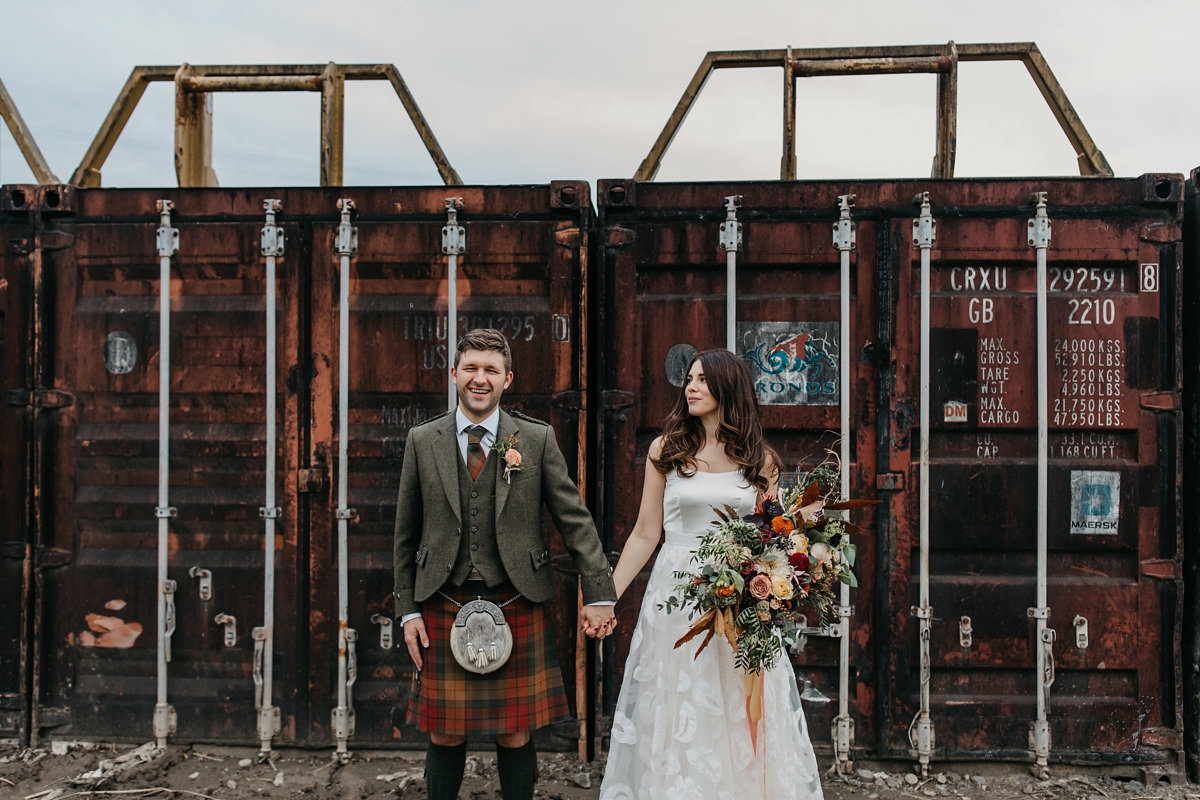 Beautiful bride Heather wore bridal separates by Halfpenny London