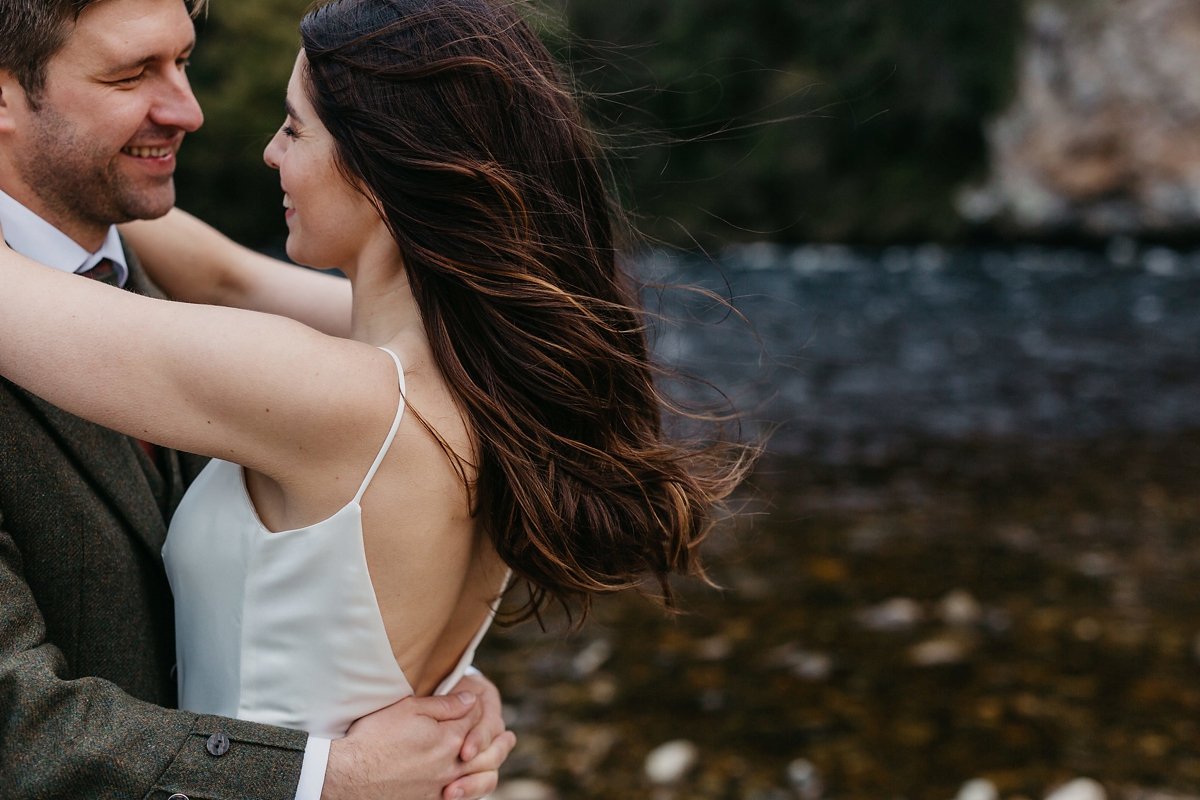 Beautiful bride Heather wore bridal separates by Halfpenny London
