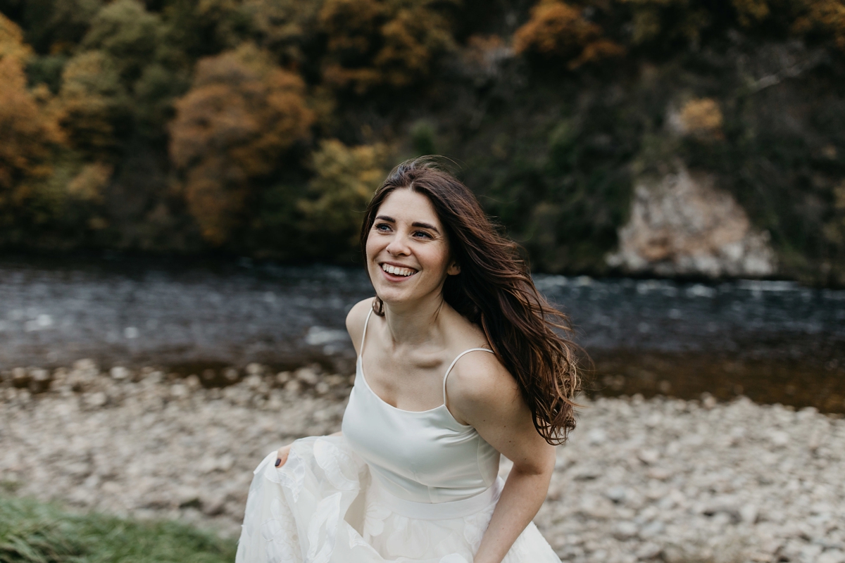 Beautiful bride Heather wore bridal separates by Halfpenny London