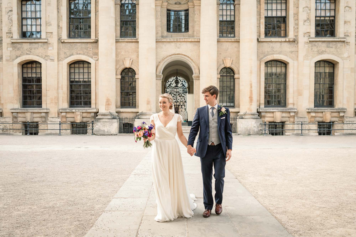 Beautiful bride Laura wore a wedding dress by Halfpenny London