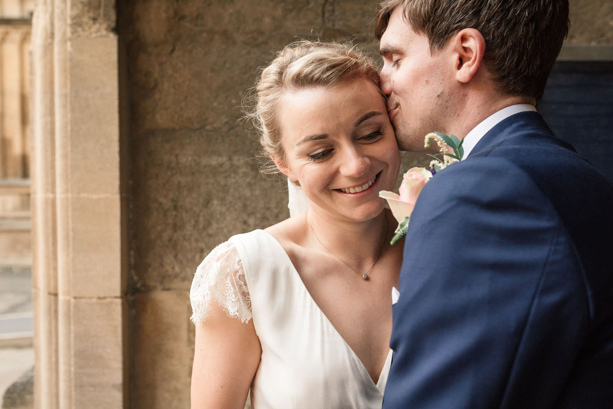 Beautiful bride Laura wore a wedding dress by Halfpenny London