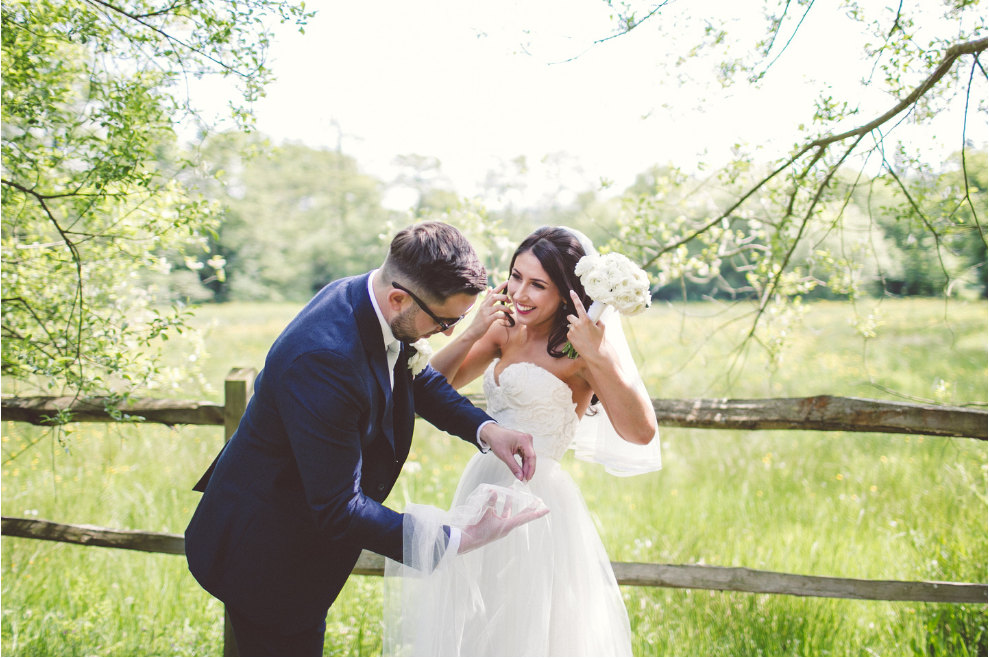 Beautiful bride Harriet wore a wedding dress by Halfpenny London