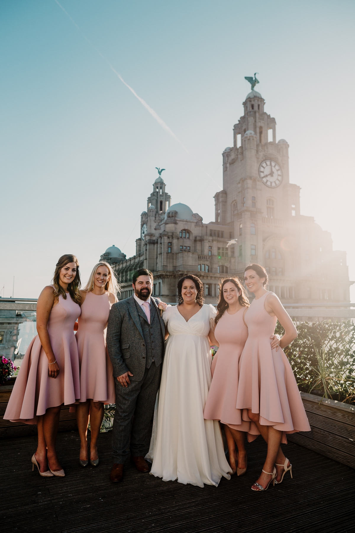 Beautiful and pregnant bride Lianne wore a Halfpenny London wedding dress