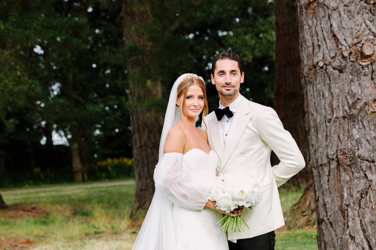 Millie Mackintosh wore a bespoke wedding dress by Halfpenny London