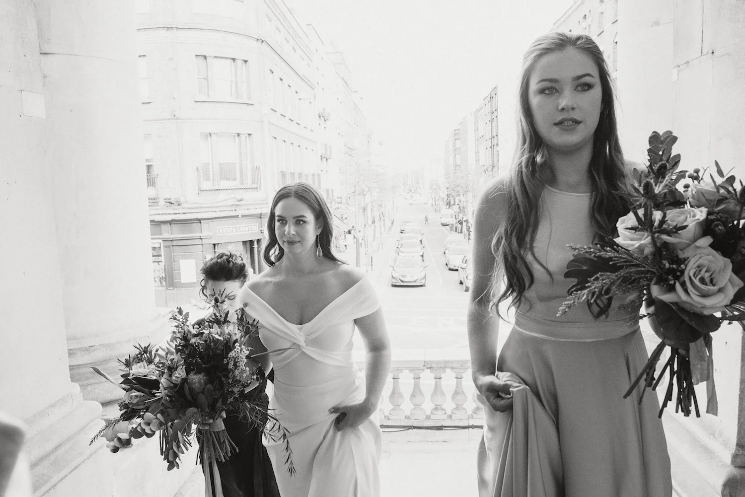 Beautiful bride Megan wore a wedding dress by Halfpenny London