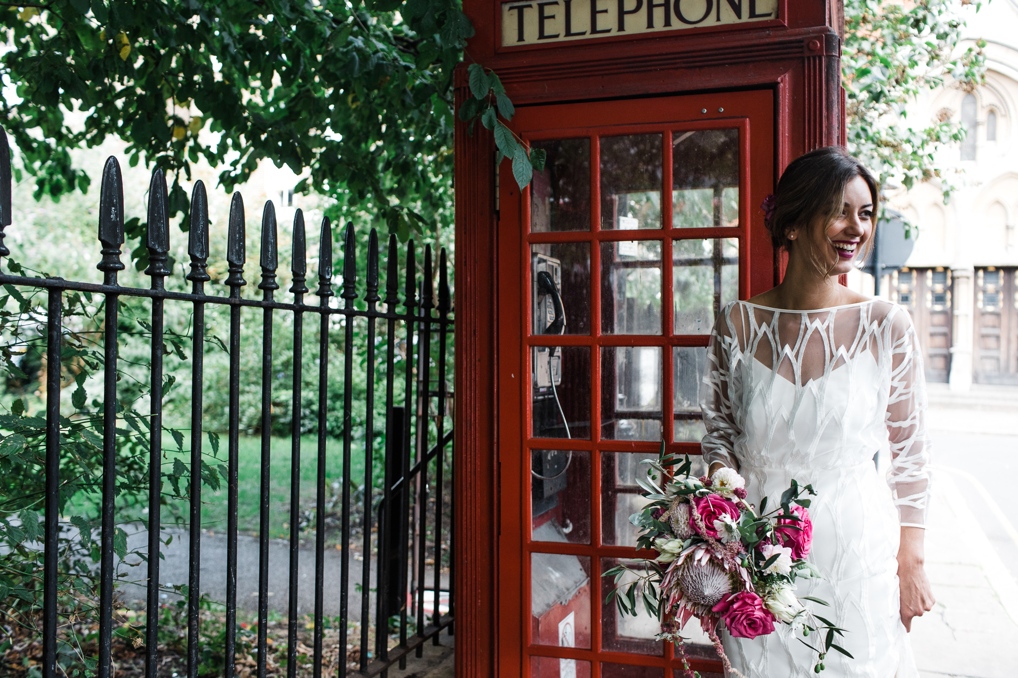 Beautiful bride Natasha wore a wedding dress by Halfpenny London