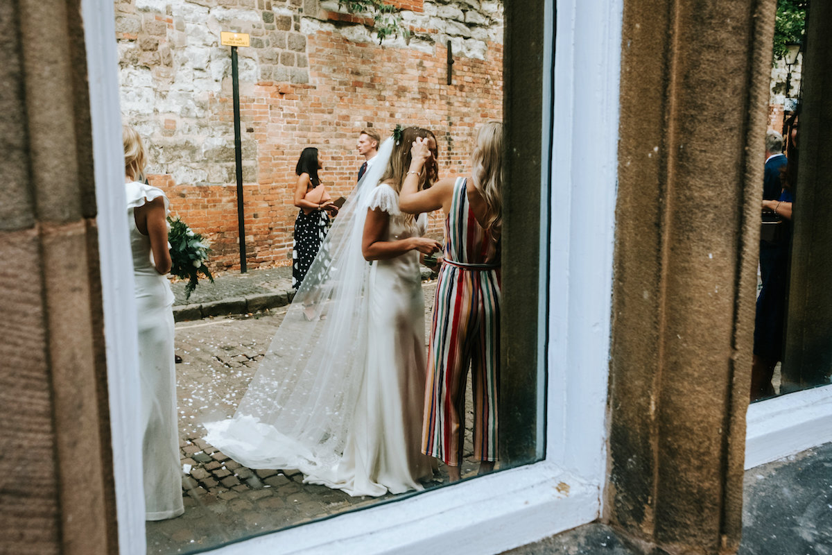 Beautiful bride Jessica wore a wedding dress by Halfpenny London