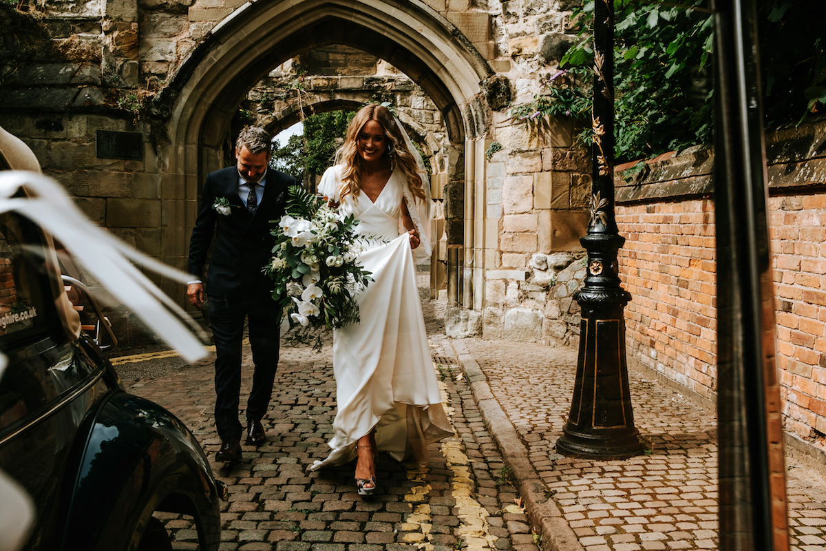 Beautiful bride Jessica wore a wedding dress by Halfpenny London