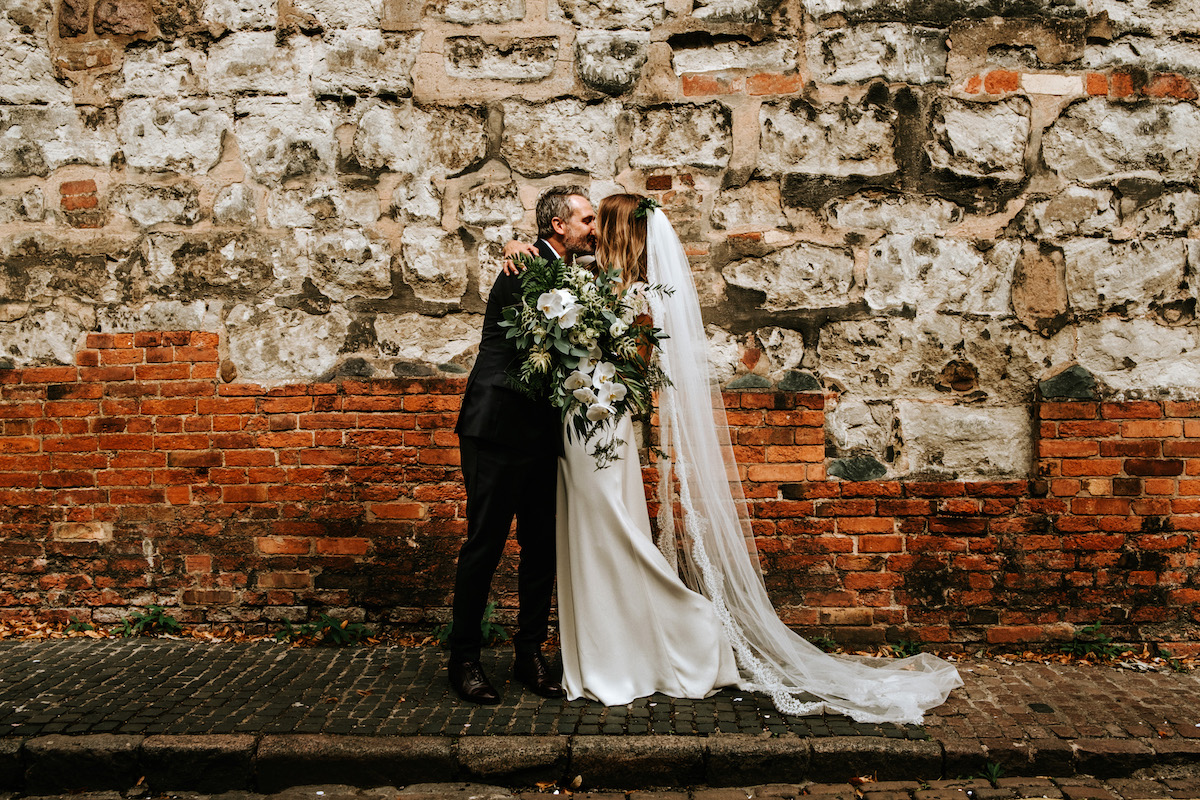 Beautiful bride Jessica wore a wedding dress by Halfpenny London