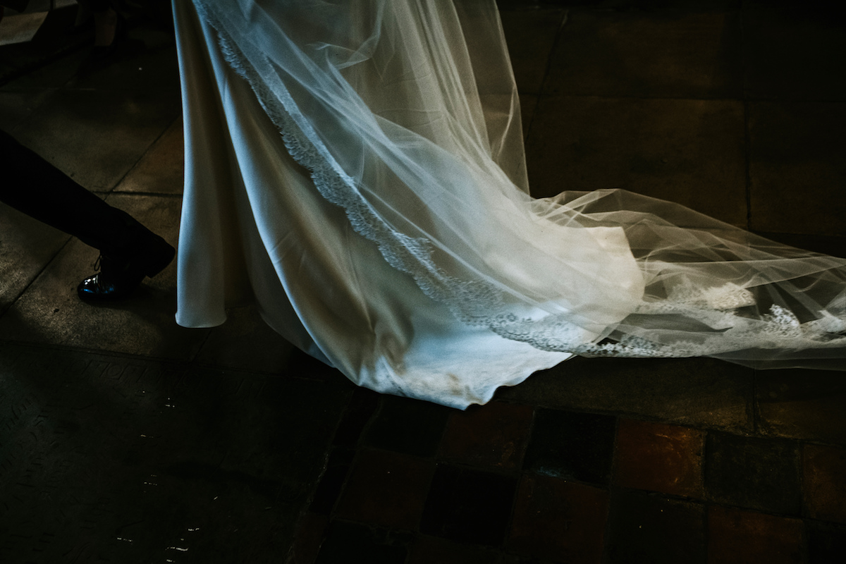 Beautiful bride Jessica wore a wedding dress by Halfpenny London